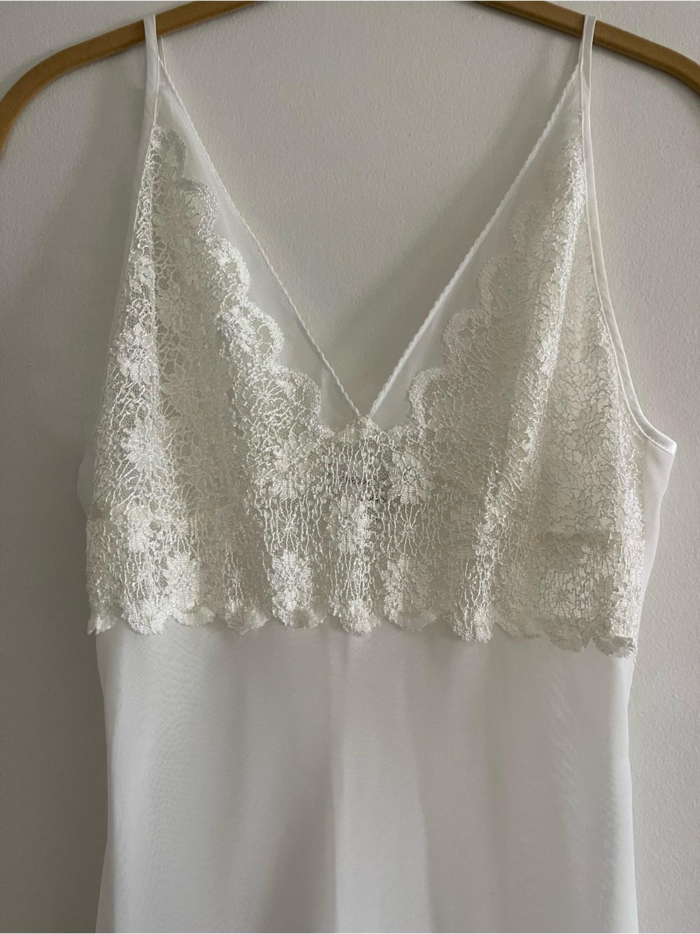 Jones New York White Lace Bodice Slip Dress